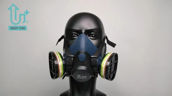 Anti-Industriebau-Staub-Gasmaske, halbes Gesicht, chemische Gesichtsmaske, wiederverwendbare Atemschutzmaske